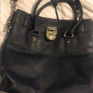 Navy Michael Kors satchel